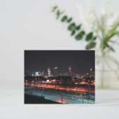 Kleurrijk centrum van Atlanta Skyline bij nacht Briefkaart (Staand voorkant)