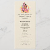 Kleurrijk ceremonieprogramma voor een Indisch kopp (Voorkant)