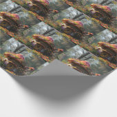 kleurrijk champignonhuis cadeaupapier (Hoek)