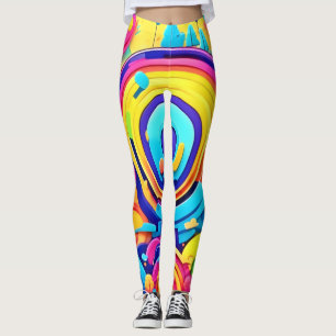 Kleurrijk Chaos In Wonderlijke Wonderwereld Leggings