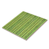 Kleurrijk Chartreuse Groen Patroon Tegeltje (Zijkant)