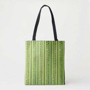 Kleurrijk Chartreuse Groen Patroon Tote Bag