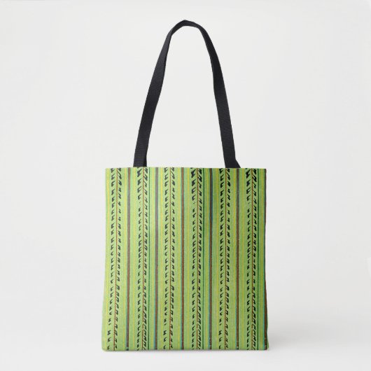 Kleurrijk Chartreuse Groen Patroon Tote Bag (Voorkant)