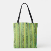 Kleurrijk Chartreuse Groen Patroon Tote Bag (Achterkant)