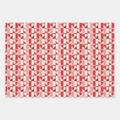 Kleurrijk Checkerboard Heart Wrapping Paper (Voorkant 3)