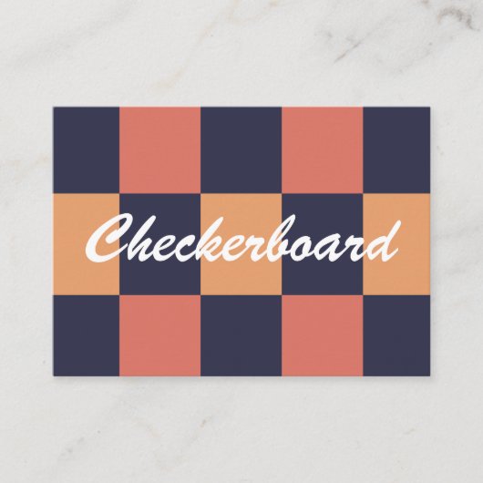 Kleurrijk Checkerboard Patroon Visitekaartje (Voorkant)