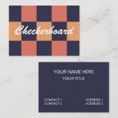 Kleurrijk Checkerboard Patroon Visitekaartje (Voorkant / Achterkant)
