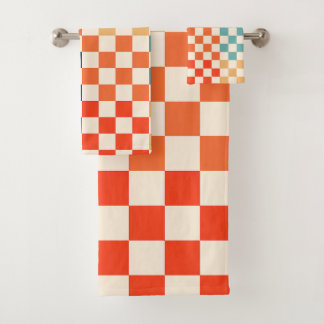 Kleurrijk Checkered-schaakbordpatroon Bad Handdoek
