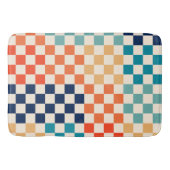 Kleurrijk Checkered-schaakbordpatroon Badmat (Voorkant)