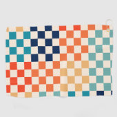 Kleurrijk Checkered-schaakbordpatroon Golfhanddoek (Horizontaal)