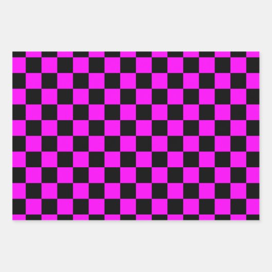 Kleurrijk Checkered-schaakbordpatroon Inpakpapier Vel (Voorkant)