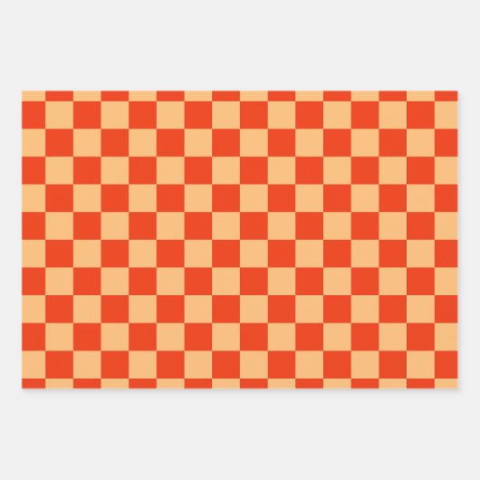 Kleurrijk Checkered-schaakbordpatroon Inpakpapier Vel (Voorkant 3)