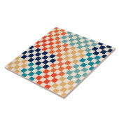 Kleurrijk Checkered-schaakbordpatroon Tegeltje (Zijkant)