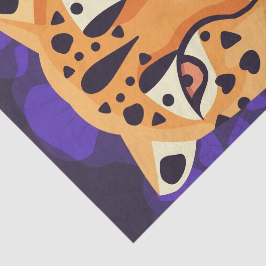 Kleurrijk Cheetah Animal Decoupage Papier (Detail)