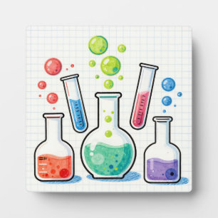 Kleurrijk chemielaboratoriumglaswerk fotoplaat