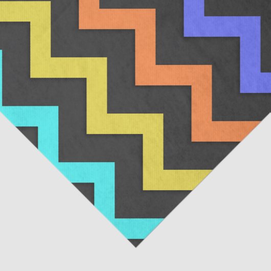 Kleurrijk Chevron Levendig Koel Zomerpret Patroon Tissuepapier (Detail)