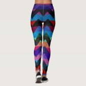 Kleurrijk Chevron Modern Leer #10 Leggings (Achterkant)