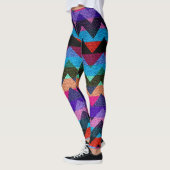 Kleurrijk Chevron Modern Leer #10 Leggings (Links)