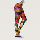 Kleurrijk Chevron Modern Leer #11 Leggings (Rechts)