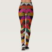 Kleurrijk Chevron Modern Leer #11 Leggings (Achterkant)