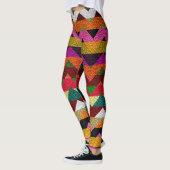 Kleurrijk Chevron Modern Leer #11 Leggings (Links)