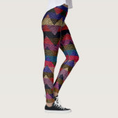 Kleurrijk Chevron Modern Leer #18 Leggings (Rechts)