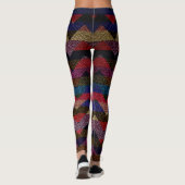 Kleurrijk Chevron Modern Leer #18 Leggings (Achterkant)
