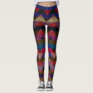 Kleurrijk Chevron Modern Leer #18 Leggings