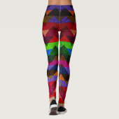 Kleurrijk Chevron Modern Leer #21 Leggings (Achterkant)