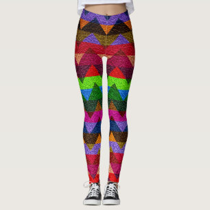 Kleurrijk Chevron Modern Leer #21 Leggings
