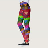Kleurrijk Chevron Modern Leer #21 Leggings (Links)
