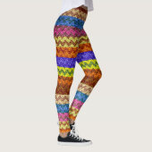 Kleurrijk Chevron Modern Leer #25 Leggings (Rechts)