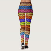 Kleurrijk Chevron Modern Leer #25 Leggings (Achterkant)