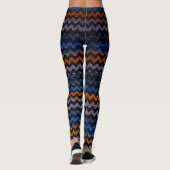 Kleurrijk Chevron Modern Leer #28 Leggings (Achterkant)