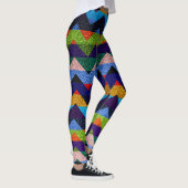 Kleurrijk Chevron Modern Leer #5 Leggings (Rechts)