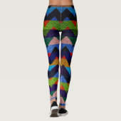 Kleurrijk Chevron Modern Leer #5 Leggings (Achterkant)