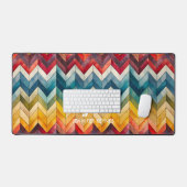 kleurrijk Chevron Monogram Bureaumat (Keyboard & Muis)