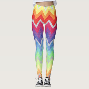 Kleurrijk Chevron-patroon Cute Rainbow-kleuren Leggings