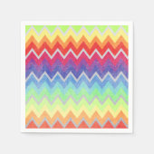 Kleurrijk Chevron-patroon Cute Rainbow-kleuren Servetten (Voorkant)