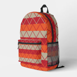 Kleurrijk Chevron Stripe Patroon Bedrukte Rugzak
