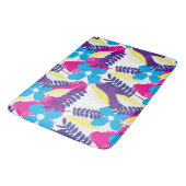 Kleurrijk Chic Floral & Dot Patroon met bladeren Badmat (Gekanteld)
