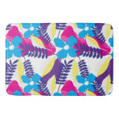 Kleurrijk Chic Floral & Dot Patroon met bladeren Badmat (Voorkant)
