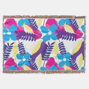 Kleurrijk Chic Floral & Dot Patroon met bladeren Deken