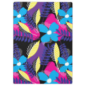 Kleurrijk Chic Floral & Dot Patroon met bladeren Klembord (Achterkant)