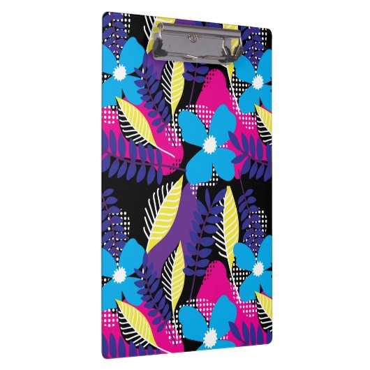 Kleurrijk Chic Floral & Dot Patroon met bladeren Klembord (Rechts)