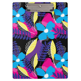 Kleurrijk Chic Floral & Dot Patroon met bladeren Klembord