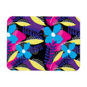 Kleurrijk Chic Floral & Dot Patroon met bladeren Magneet (Horizontaal)