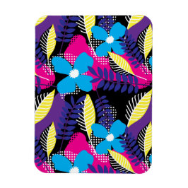 Kleurrijk Chic Floral & Dot Patroon met bladeren Magneet