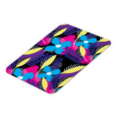 Kleurrijk Chic Floral & Dot Patroon met bladeren Magneet (Linkerzijde)