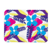 Kleurrijk Chic Floral & Dot Patroon met bladeren Magneet (Horizontaal)